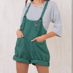 Princess Polly Green Overall/ romper